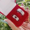 Alianças De Namoro 8mm Diamantado Com Coração