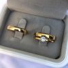 Alianças de Casamento | Par de Alianças 4mm em Aço Cirúrgico Banhado a Ouro 18K – Modelo Liso Tradicional Anatômico