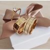 Alianças de Casamento 8mm | 2 Frisos Laterais | Moeda Antiga Banhada a Ouro 18K